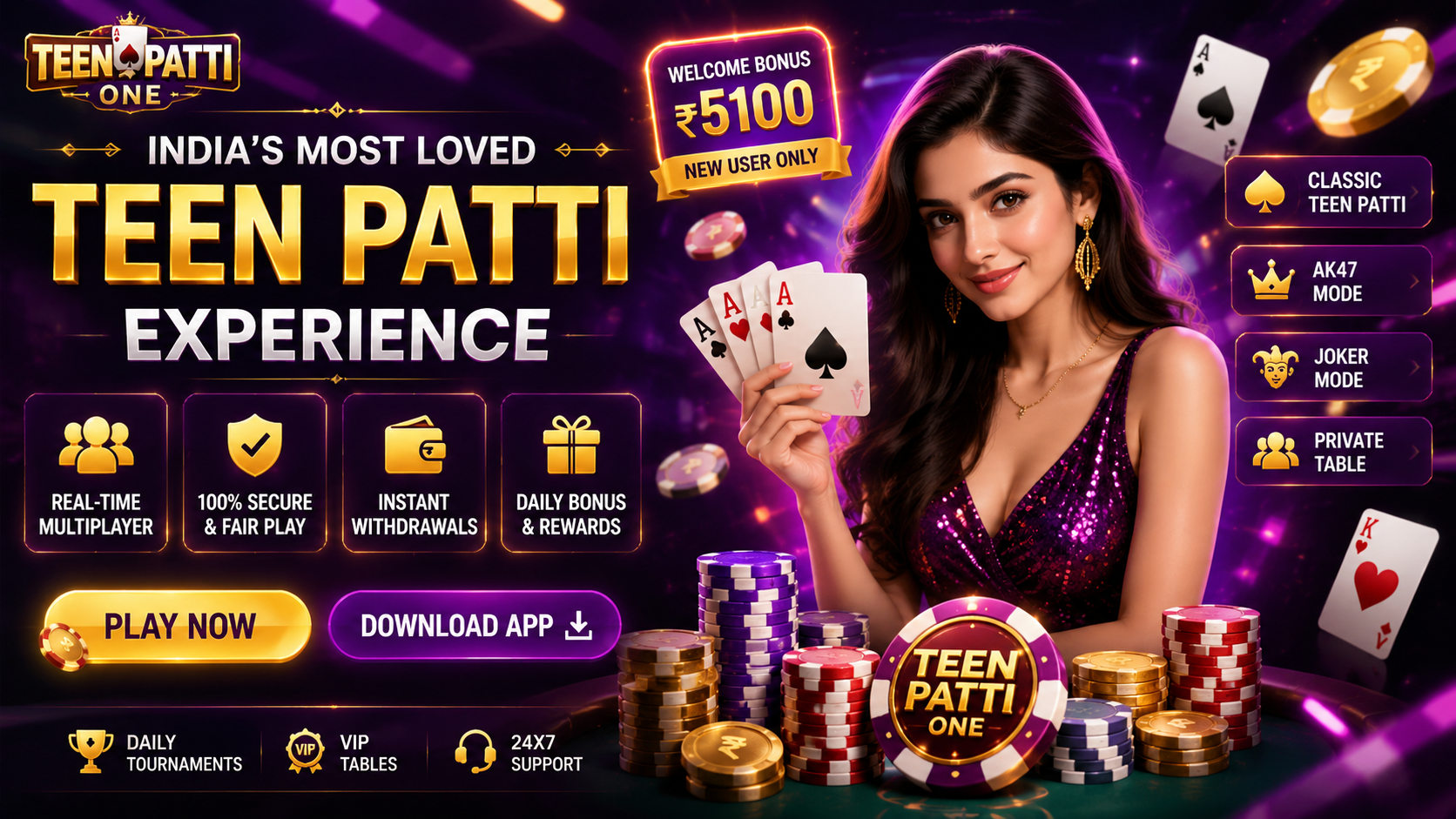 Play Teen Patti Online & Win Real Cash Instantly